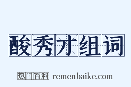 酸秀才组词是什么意思的图片